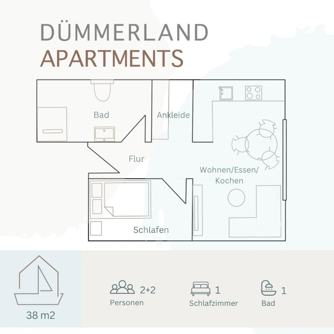 Duemmerland Apartments Lemfoerde Exterior photo
